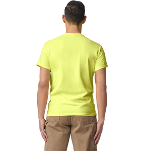 เสื้อยืดคอกลมแขนสั้นสีเขียวเซฟตี้สำหรับผู้ชาย ผ้าฝ้ายพรีเมียม สไตล์ลำลอง  รับสกรีนโลโก้ สำหรับขายส่งเสื้อผ้า - Product Image 3