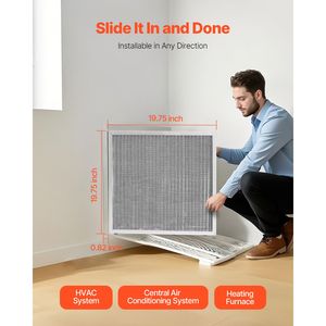 Filtro de Aire Electrostático de Aluminio para Horno de CA/HVAC de 20x20x1 Pulgadas, MERV 8, Lavable y Reutilizable para el Hogar, Larga Duración - Product Image 3