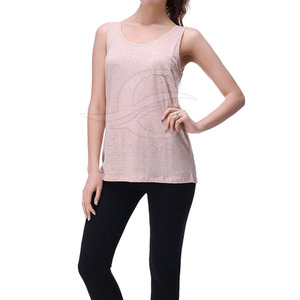 Latest Design Breathable Casual Women Tank Top Made in Best Cotton/Polyester Customized Front Logo - Product Image 4