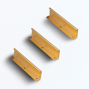 Tirador Moderno Minimalista en Forma de L de Aluminio con Borde Dorado Cepillado para Armarios de Dormitorio, Cajones de Cocina y Muebles de Guardarropa - Product Image 1