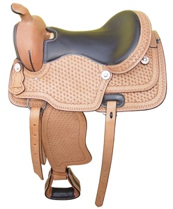 Selle de baril de selle de cheval en cuir occidental léger de qualité supérieure selle de course anglaise avec cuir de vache de haute qualité - Product Image 5