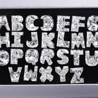 Diamant cultivé en laboratoire, initiales de l'alphabet, pierre lâche de A à Z, lettres en diamant CVD pour collier personnalisé, pendentif, bijoux