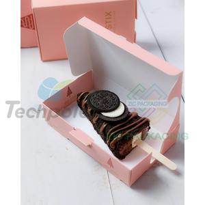 Scatola di Carta Ecologica per Fast Food, <span class=keywords><strong>Biscotti</strong></span>, Crêpe, Torte, Cioccolatini e Tartufi, Confezione per Catering con Inserto per Salse - Product Image 6