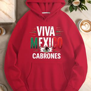 Sudadera con capucha de bandera española Larga vida México para mujer - Product Image 3