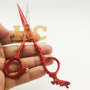 Ciseaux de coiffure professionnels en acier inoxydable avec poignée dragon personnalisée, droits, pour droitiers, tranchants, nouveau style - Product Image 6