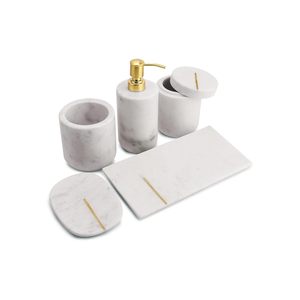 Premium bath <b>accessories</b> elegant <b>bathroom</b> decor modern <b>bathroom</b> <b>set</b> marble vanity <b>accessories</b> counter top organiser <b>bathroom</b> - Product Image 1