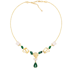 Brass Gold Tone <b>Fashion</b> <b>Necklace</b> Set-Elegant Design Jewelry - Product Image 2