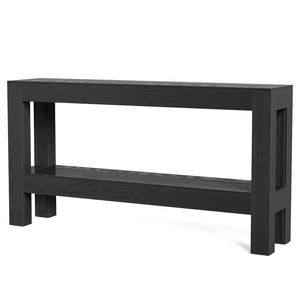 Consolle a doppio strato con spazio contenitivo, Tavolo da divano, Tavolo da corridoio, Tavolo da ingresso - Product Image 5