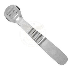 Râpe double face en acier inoxydable et plastique pour éliminer les callosités et les peaux mortes - Product Image 1