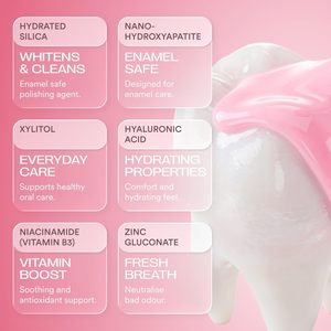 OEM/ODM <b>Pink</b> Nano-Hydroxyapatite <b>Toothpaste</b> Serum Oral Care for Daily Dental Hygiene Enamel Repair Whitening Private Label - Product Image 4