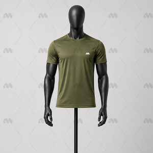เสื้อยืดกีฬาผู้ชาย แห้งเร็ว สำหรับวิ่งและออกกำลังกาย รับผลิตแบบ OEM ODM พร้อมสกรีนโลโก้ - Product Image 1