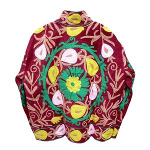 Handmade Women's <b>Corduroy</b> Suzani Embroidered Eco-Friendly Breathable Stripe Thick Cotton Lining Outdoor <b>Jacket</b> Quilted Floral - Product Image 5