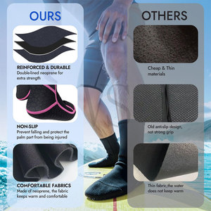Unisex Neoprene Sand <b>Socks</b> Sole Toe Heel Strong Fit Grip Anti Slip Eco Friendly Lightweight Flatlock Stitch Fin <b>Sock</b> OEM Service - Product Image 2
