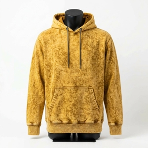 Sweat à capuche surdimensionné pour homme, personnalisé, en coton 100%, délavé à l'acide, décontracté, respirant, pour l'hiver - Product Image 1