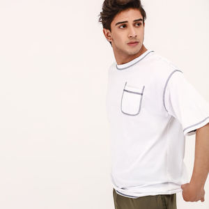 Camisetas de Lona Extra Grandes para Hombre, Talla Grande, Formales, Transpirables, Ecológicas, de Algodón/Poliéster, con Logotipo Frontal y Diseño Liso - Product Image 2