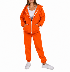 Conjunto Deportivo Informal de Dos Piezas para Mujer, Sudadera con Capucha y Pantalones Deportivos de Alta Calidad - Product Image 2