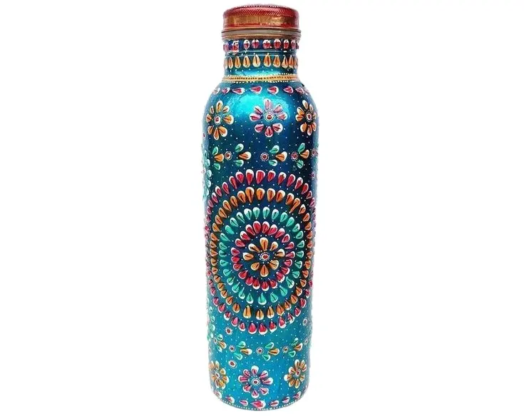 High Quality Pure Copper Water Bottle available in Different Styles with Premium Packaging in INDIAN style