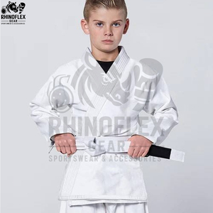 Tenue de sport de Jiu-Jitsu Brésilien en coton à faible grammage avec broderie personnalisée et tissage perlé, tailles jeunes enfants, vêtements d'arts martiaux et de judo - OEM - Product Image 4