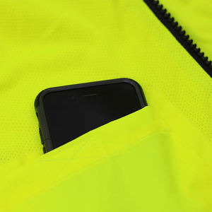 Veste de sécurité réfléchissante respirante haute visibilité pour les équipes d'intervention et l'utilisation en extérieur, vêtements de travail haute visibilité pour hommes en polyester - Product Image 6