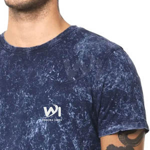 T-shirt ample imprimé respirant style streetwear délavé à l'acide pour homme – Vente chaude – 100 % coton léger – T-shirts délavés à l'acide pour homme - Product Image 4