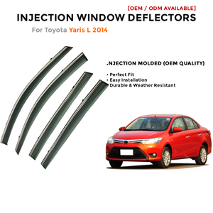 4 deflectores de viento para Toyota Yaris L 2014, protectores contra sol y lluvia, visores de ventana inyectados para coche - Product Image 2