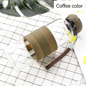 Tasse à eau en verre monocouche multicolore avec sangle de transport et filtre, idéale pour la séparation du thé - Product Image 5