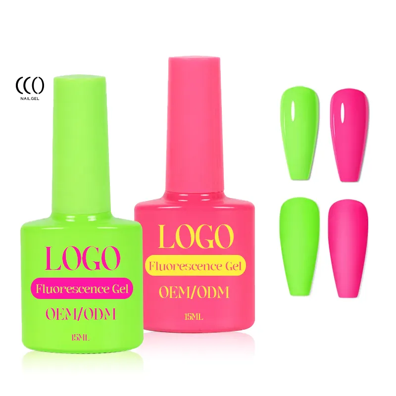 CCO неоновый гель для ногтей, 36 цветов, УФ светодиодная лампа, Гель-лак, флуоресцентный Цветной Вкладыш, 8 мл