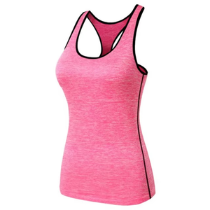 Débardeur en jersey tricoté à col rond pour femme, couleur unie, respirant, décontracté, écologique, longueur normale, sans manches, avec logo frontal - Product Image 1