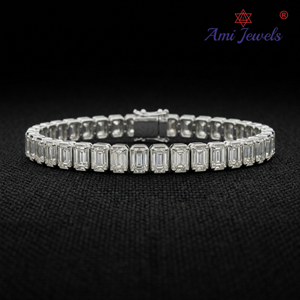 PT950 Platinum Diamond Tennis Bracelet Elegant Lightweight Bezel <b>Set</b> IGI Certified Jewelry for Women Daily Wear - Product Image 1