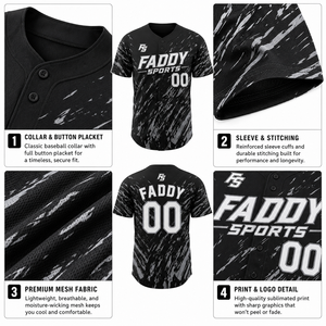 Custom Sublimation Baseball Jersey High Quality Breathable <b>Mesh</b> Baseball Shirt Team Uniform Full Button Men Athletic Sportswear - Product Image 4