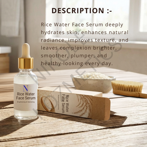 Sérum pour le visage à l'eau de riz, hydratant et éclaircissant, pour une peau lisse et éclatante, soin quotidien léger et hydratant - Product Image 5