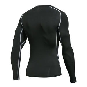 เสื้อคอมเพรสชั่นผู้ชาย คุณภาพสูง แห้งเร็ว ระบายอากาศได้ดี UPF50+ แขนยาว ยืดหยุ่นสูง เสื้อยืดออกกำลังกาย ฟิตเนส แอคทีฟ ยิม - Product Image 2