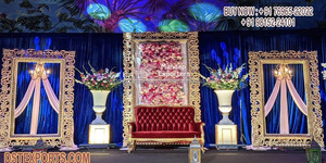 ฉากหลังเวทีแบบพกพาสไตล์หน้าต่างที่มีชื่อเสียงชุดฉากหลังงานแต่งงานในฝันสีตามสั่งเฟรมเวทีงานแต่งงานแบบอเมริกัน - Product Image 4