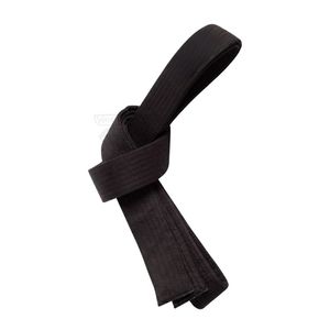 Ceintures d'arts martiaux noires unies en gros, légères, extensibles, en coton de haute qualité, durables - Product Image 3
