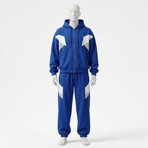 Conjunto Deportivo Informal para Hombre, Sudadera con Capucha, Pantalones Deportivos Holgados de Forro Polar, Estilo Urbano - Product Image 1