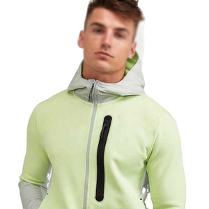 Ropa deportiva de forro polar de algodón 100% personalizada para hombre, chándal para correr a prueba de viento con técnicas impresas, ropa deportiva - Product Image 3