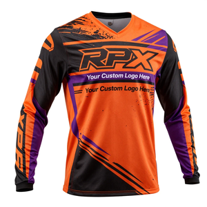 เสื้อเจอร์ซีย์สำหรับขี่มอเตอร์ไซค์แบบขายส่ง แบรนด์ดัง ดีไซน์สปอร์ต ปรับแต่งสไตล์ได้ตามต้องการ สีสันแบบเปลวไฟ วัสดุคุณภาพสำหรับมอเตอร์ครอส - Product Image 1