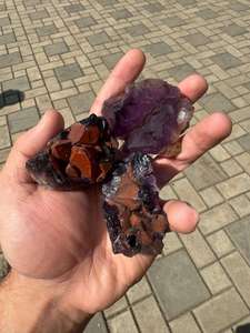 Natural Amethyst Hematite Gemstone <b>Cluster</b> Lot for Collector Display and Home Decoration - Product Image 6