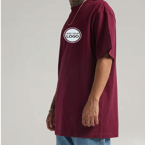 เสื้อยืดโอเวอร์ไซส์ทรงหลวม แขนครึ่งตัว ผ้าคอตตอนหนา 240 GSM สำหรับผู้ชาย สไตล์สตรีทแวร์ - Product Image 1