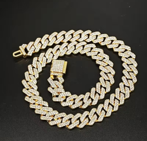 Top Quality Diamond Cuban Link Necklace Waterproof Stainless Steel, Daily Wear Fashion Jewelry Available for Sale - Product Image 3