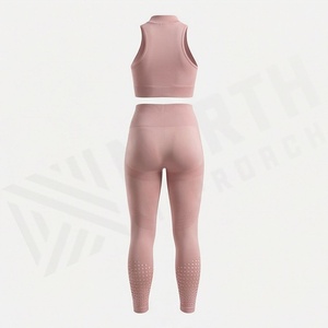 Conjunto de Yoga Profesional Personalizado para Mujer, Transpirable, de Secado Rápido, Talla Grande, Material Sólido, Ropa Deportiva para Gimnasio y Entrenamiento - Product Image 2