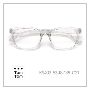 ทัมทัม KS402 แว่นสายตาทรงสี่เหลี่ยมเต็มกรอบ 52-18-138 สำหรับทุกเพศกรอบสีดำทึบ น้ำหนักเบา แก้ไขการมองเห็น - Product Image 5