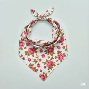 ผ้าพันคอผ้าฝ้ายลายดอกไม้สไตล์วินเทจ ระบายอากาศได้ดี ใช้คลุมศีรษะได้ เหมาะสำหรับผู้หญิง สวมใส่สบาย - Product Image 1