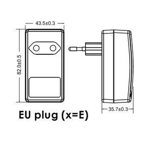 12W 2xMOPP 3.3V 3.63A Medical <b>Adapter</b> EU Wall Mount with 1.5m Cable - Product Image 1