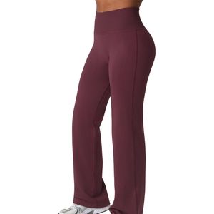 Pantalones de yoga acampanados de cintura alta para mujer, personalizados al por mayor, leggings elásticos de fitness con efecto levantamiento de glúteos, de malla, lisos, de pierna ancha, para entrenamiento y gimnasio. - Product Image 5