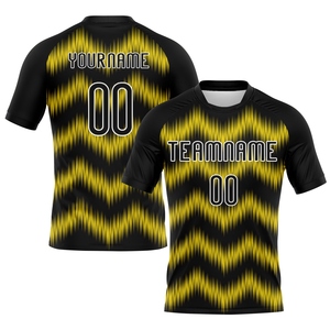Wholesale Direct OMMIZ INDUSTRY Custom Black <b>Old</b> Gold-White Geometric Shape Sublimation Volleyball Uniform Jersey - Product Image 2
