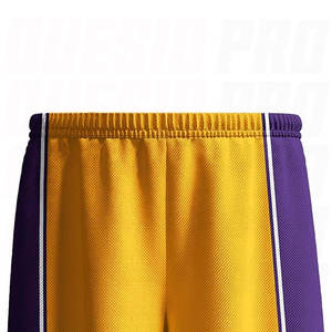 Maillot et short de basket-ball pour hommes avec logo et style personnalisés, jaune, haute qualité, ensemble uniforme de basket-ball à porter d'un seul côté - Product Image 4