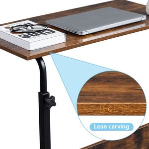 Adjustable P2 15MM Chipboard and Steel Side <b>Table</b> Rolling Height <b>Computer</b> Desk with Baffle - Product Image 4
