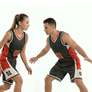 Men Women Basketball Jersey Uniform Lightweight Breathable Basketball Uniform V-Neck Football Jersey Sleeveless Tops - Product Image 4