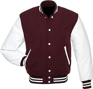 Top Quality Men's Varsity <b>Jacket</b> Regular Fit Solid Color Button Closure Turn-down Collar Casual Autumn Wear For Men's 2026 - Product Image 5